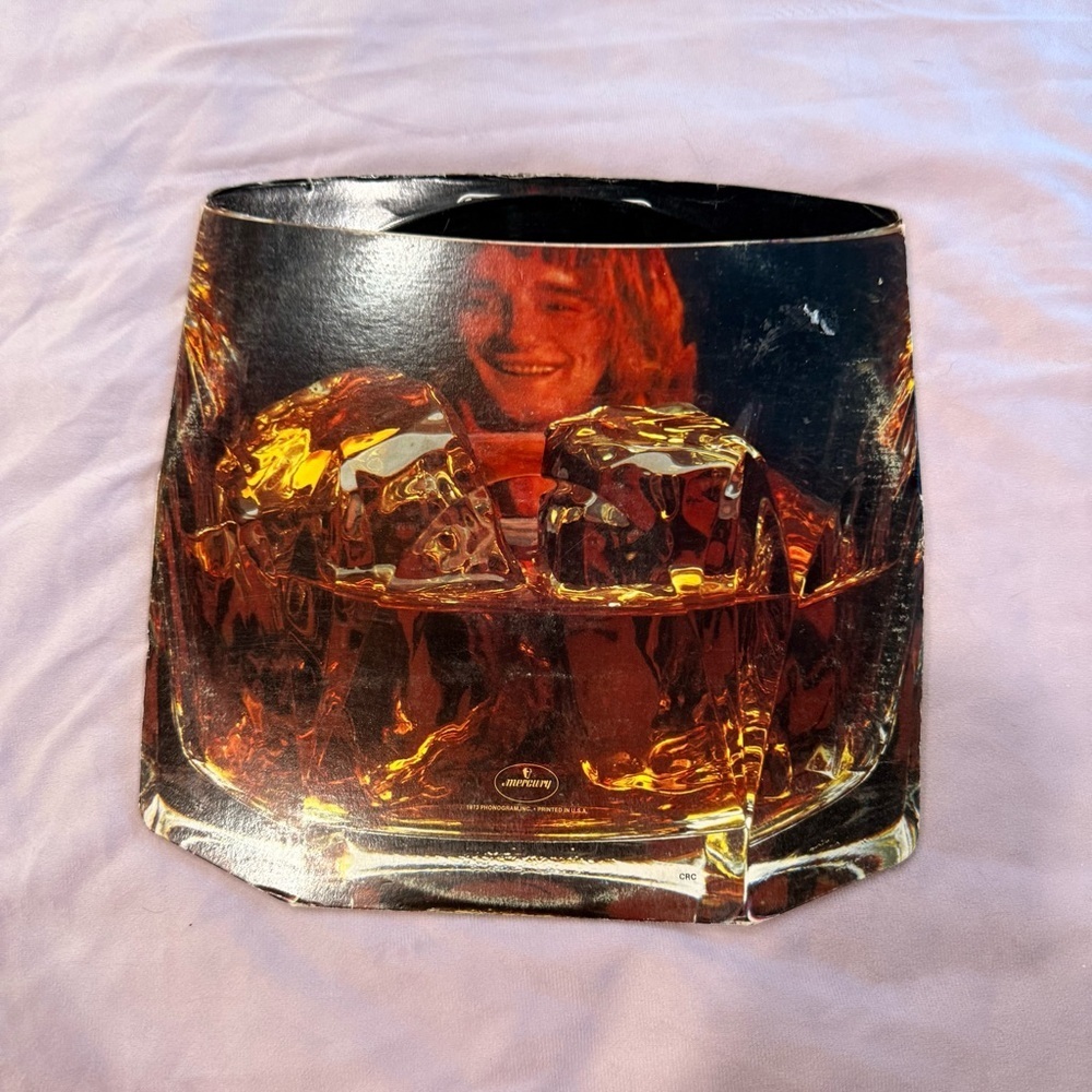 Rod Stewart Classic Whiskey Glass Vinyl Record with Portrait